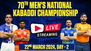 Live 70th senior national kabaddi championship 2024 Day 2 [upl. by Ridinger]