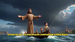 Tempestade no Barco Como Jesus Salvou Seus Amigos [upl. by Ennairak]