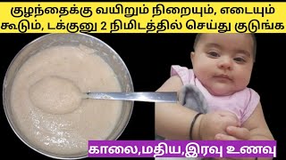 quickampeasy weight gain babyfoodகுழந்தைக்கு வயிறும் நிறையும் எடையும் கூடும்breakfastlunchdinner [upl. by Aehsrop]