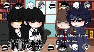 Jujutsu kaisen Tsumiki react to Megumi sister as Asa Mitakaspoilergacha reactWip [upl. by Smiley590]