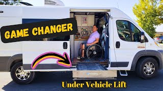 The ULTIMATE Accessible Camper Van Under Vehicle Lift by BraunAbility  UVL [upl. by Lustick223]