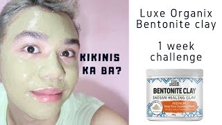 Luxe Organix Bentonite Clay 1 week challenge  Kikinis ka ba  Hey Berty [upl. by Akiram]