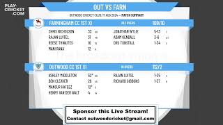 Outwood CC 1st XI v Farningham CC 1st XI [upl. by Mcwilliams]