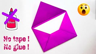 WOW 😮আঠা টেপ ও কাঁচি ছাড়া খাম তৈরি এতো সহজ  Very easy way to make paper envelope [upl. by Shabbir]