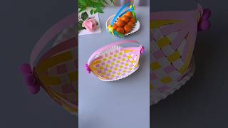 use disposable plates to make cute storage baskets It is very suitable for storing small [upl. by Leinod]