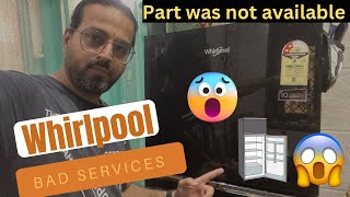 Bad service by whirlpool India  Part of the fridge was not available ​⁠whirlpoolindia [upl. by Olwena]