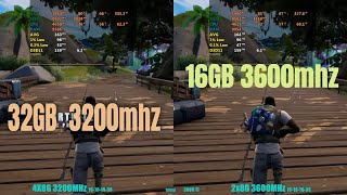 3200MHz 4x8gb vs 3600MHz 2x8gb RAM [upl. by Zara518]