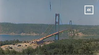 Tacoma Bridge Collapse 1940 The Wobbliest Bridge In The World  Colorized amp Upscaled 4K [upl. by Sylvester686]