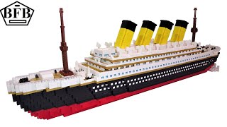 RMS TITANIC Atomic Building Blocks Bausteine Schiff  3800 Teile  Speed Build mit Lego Test [upl. by Dragon99]