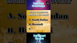 What is the poorest country in the world 💥💥 knowledge country quiz [upl. by Atteiram122]