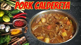 Pork Caldereta Recipe  Lutong Bahay in Canada 🇵🇭🇨🇦 [upl. by Ardnassak878]