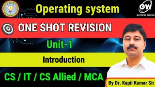 UNIT1 I ONE SHOT I Introduction I Operating System I by Kapil Sir I AKTU [upl. by Eerbua606]