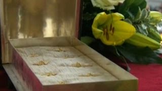 Vatican displays reputed bones of St Peter [upl. by Tlaw866]