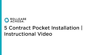 RollEase  5 Contract Pocket Installation  Instructional Video [upl. by Osnofedli]