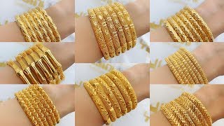 gold bangles designs 2023 daily weargold bangles designs 2023 lightweight [upl. by Yra190]