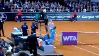 Maria Sharapova vs Ana Ivanovic championship point  Porsche Tennis Grand Prix Stuttgart 2014 [upl. by Phenice730]