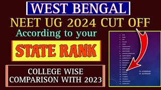 West Bengal Round 1 College Wise Expected Cut Off ⚡ NEET UG 2024 ⭐ Choice Filling Order [upl. by Travers]