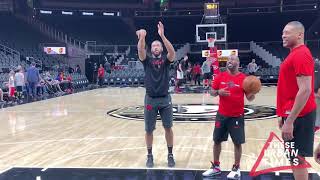 Toronto Raptors Star Kawhi Leonard Warming Up To Face The Atlanta Hawks at State Farm Arena Jan 21 [upl. by Sarad449]