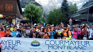 UTMB 2014 Salida TDS 119kD7250m desde Courmayeur con 1600 dorsales [upl. by Middle]