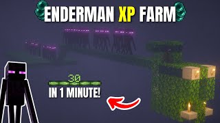 ENDERMAN XP FARM Easy And Simple Design 121 NO ENDERMITE [upl. by Liederman]