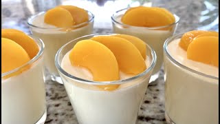 Easy Peach Recipe  Peach 🍑 Mousse [upl. by Cailly]