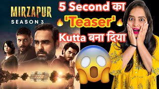 Mirzapur 3 Teaser REVIEW  Deeksha Sharma [upl. by Nnylyaj]