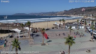 Pismo Beach Webcam  805 Webcams  Vespera Hotel [upl. by Ontine]