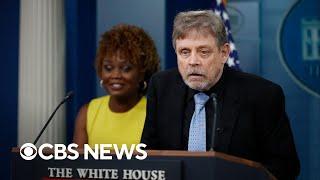 Mark Hamill joins White House press briefing before quotStar Warsquot day [upl. by Broder202]