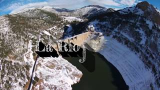 Pantano de Mansilla desde el aire nevado [upl. by Lyns]