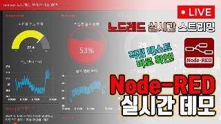 노드레드 실시간 스트리밍 테스트 NodeRED로 만든 대시보드 직접 테스트하고 바로 확인 가능 [upl. by Adamski]