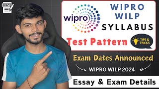 Wipro WILP Syllabus 2024  Exam Updates Test Pattern amp Written English Test [upl. by Cartan640]