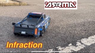 Arrma Infraction 6s Set up sweet decent run 18T pinion [upl. by Sral]