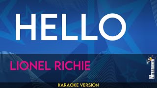 Hello  Lionel Richie KARAOKE [upl. by Nivi]