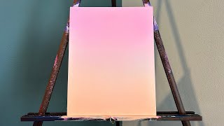 The SECRET to Blending Acrylic Paint on Canvas  Gradient Art [upl. by Ecilahs473]