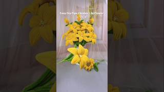 how to make lilies with pipe cleaners flowerscraft diytutorial pipecleaners handmadepipes [upl. by Moberg270]