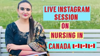 How to become an RN in Canada  Navkirans Instagram Live session with EEC Study Abroad part 1 [upl. by Aiz371]