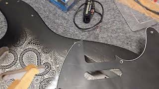 Relic Matching A Telecaster Pickguard middle pickup install fender bbender guitar [upl. by Aileme]