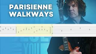 Parisienne Walkways Gary Moore Fingerstyle Guitar Tutorial TAB [upl. by Mohammad]