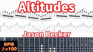 Altitudes  Jason Becker  Sweep Arpeggio SCREEN TABS【Technical Guitar】 [upl. by Bartlett849]