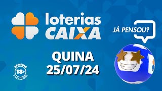 Resultado da Quina  Concurso nº 6490  25072024 [upl. by Soalokcin132]