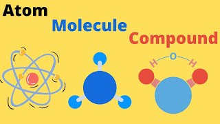 Difference between an Atom a Molecule and a Compound [upl. by Ahsilac]