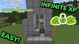 EASIEST 121 AUTOMATIC XP FARM TUTORIAL in Minecraft Bedrock MCPEXboxPSSwitchPC [upl. by Anerok]