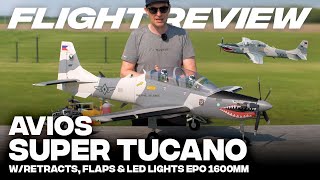 Flight Review  Avios Super Tucano 1600mm PNF [upl. by Broder913]