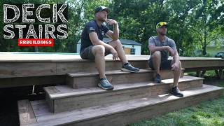 How to Build Deck Stairs The EASY Way [upl. by Bigelow]