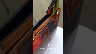 Italian Handmade Leather Tote Bag Elegance and Craftsmanship from Florence [upl. by Atnuhs]