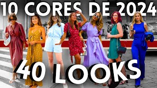 🔴CORES 2024  40 LOOKS COM 10 CORES QUE ESTÃO NA MODA PRIMAVERA VERÃO 2023  2024  Maga Moda [upl. by Newob]