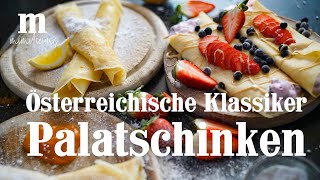 Palatschinken  Österreichische Klassiker  Mimilicious [upl. by Ynaffital]