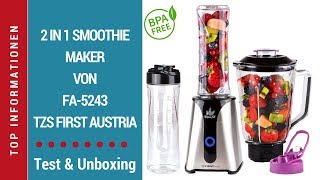 ☑ Leckere Smoothies selbst machen ► TZS First Austria Smoothie Maker ► Test Teil 1 [upl. by Grete]