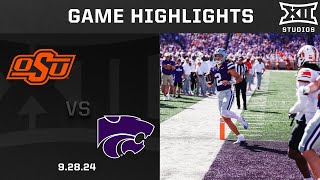 Oklahoma State vs Kansas State Highlights  2024 Big 12 Football [upl. by Anahpos458]