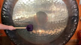 Paiste 60quot Symphonic Gong Serial Number 54 with Q432 BMM 550 Gong Mallet [upl. by Yldarb560]